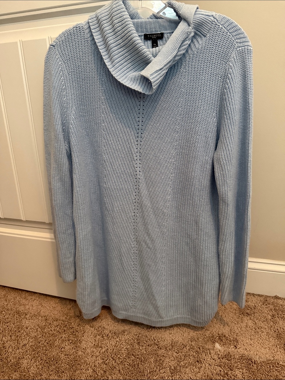Talbots Pale Blue Cowlneck Sweater